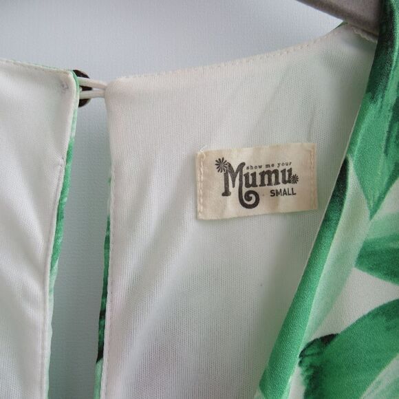 Show Me Your Mumu Womens Size Small Riri Green Tropical Floral Print Romper - Picture 12 of 15